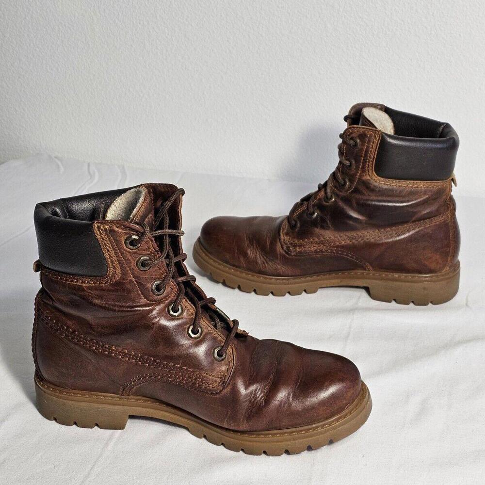 Vintage Panama Jack Brown Leather Ankle Boots Women's EU Size 38 US 7 - Picture 3 of 12